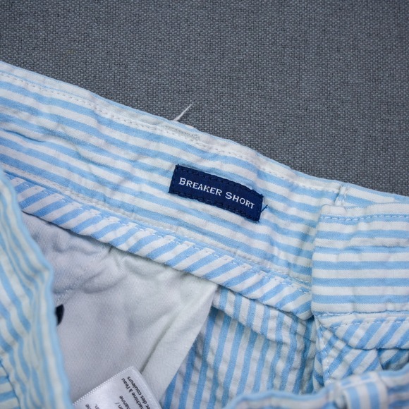 Vineyard Vines Seersucker Shorts Stripe Blue Men's Breaker 34 Preppy Nautical - Picture 7 of 8